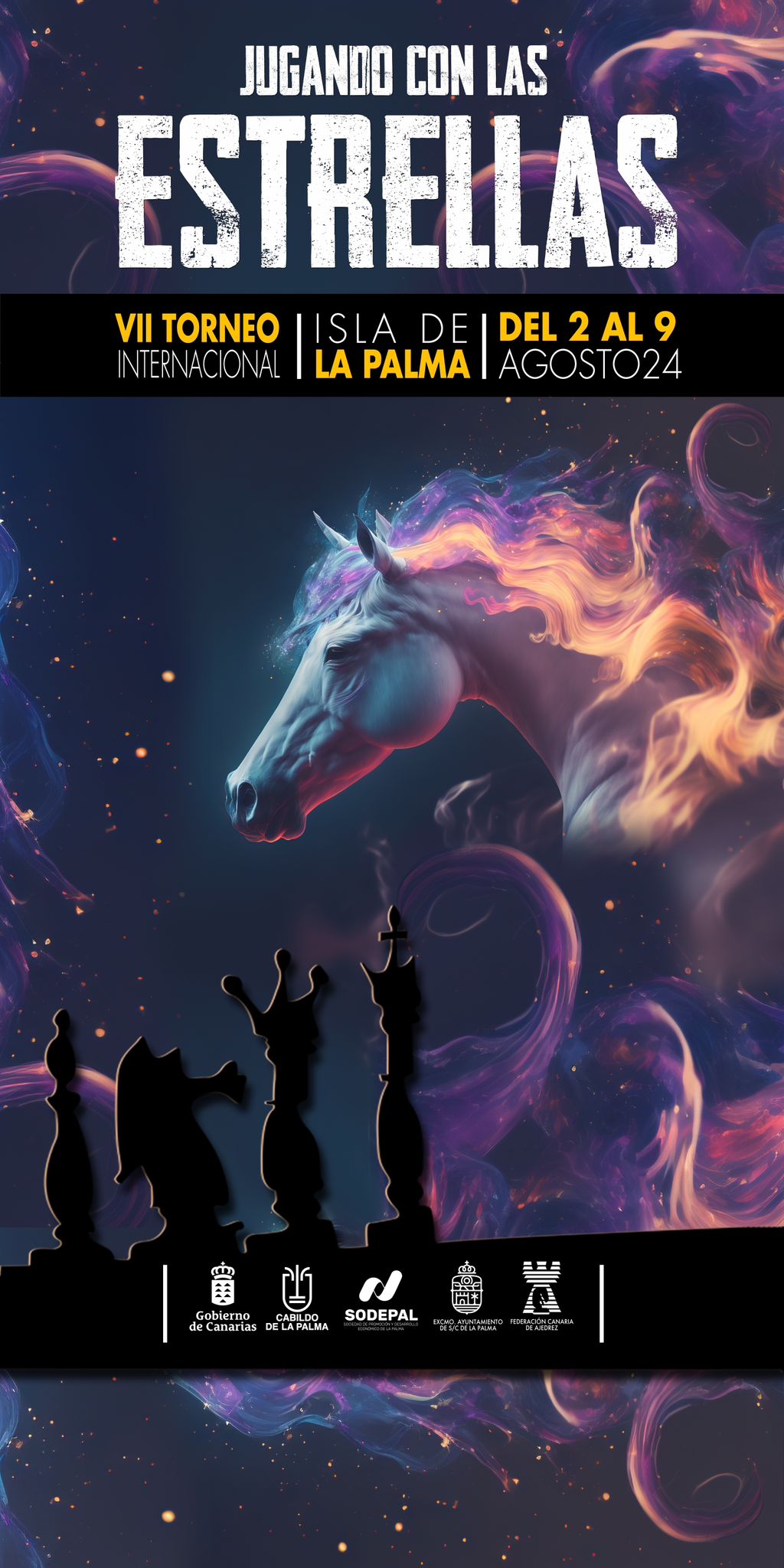 Cartel Jugando estrellas 24